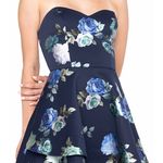 B Darlin NWOT B.Darlin strapless Burgundy Floral Mini Dress - 9/10 Photo 1