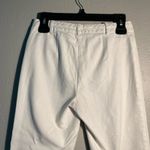 Calvin Klein White Straight Leg Jeans Gold Button SZ 4 Capri Pants Stretch Photo 8