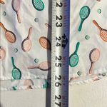 Lands' End Green Sleeveless Button Down Shirt Tennis and Racket Ball size 16 Photo 5