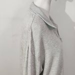 Three Dots  Gray Pullover Sweatshirt Small Gray Sweatshirt Quarter-zip Pullover Photo 2