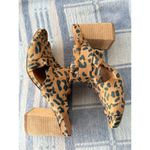 Free People Leopard Print Ruffle Block Heel Mules Slides Size 38 Photo 8