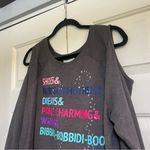 Disney Parks Grey Gray Cold Shoulder Thin Sweatshirt Size XL Fairy Godmother Photo 1