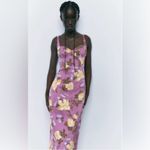 ZARA Women Floral Pink Printed Corset Style Dress Underwire Sweetheart Neck Sz M Photo 2