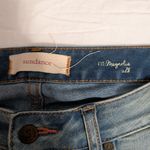 Sundance  Magnolia Lace Embroidered Straight Leg Jeans W28 Medium Wash Photo 2