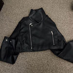 Pretty Little Thing  Cropped Leather Faux Jacket Photo 0