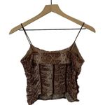 Princess Polly  Snakeskin Print Margie Top - Brown - US 6 Photo 3