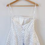 Dessy Collection Imitation Pearl Sequin Mesh Strapless Minidress White Size 4 Photo 9