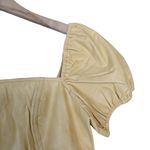 Avec Les Filles Womens M Puff Sleeve Faux Leather Crop Top NEW Photo 3