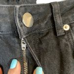 ASOS  Black Cotton Blend Raw Hem Wide Leg Denim Jeans Women Sz 4 Photo 4