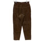 LL Bean Brown Tapered Leg Corduroy Pants Jeans Womens 12 Tall Academia Fall VTG Photo 1
