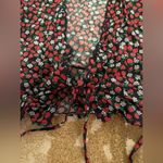 & Other Stories Paris Atelier & Other Stories blue red scallop edge strawberry wrap blouse Photo 2