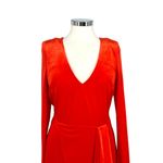 Bar III Velvet Red Long Sleeve V-Neck Dress Size Large NWT Photo 1