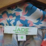 NWOT Jade Melody Tam Floral Tie Neck Top White Size M Photo 6