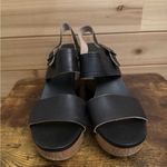 Timberland  Size 9.5 Women’s Tilden Platform Black Leather Wedge Sandals Photo 6
