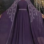 Faeriesty Sequin Tulle Prom Dress Formal Gown Evening Party size 1X Cape Purple Photo 1