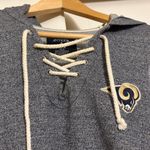 NFL Los Angeles Rams Hoodie Women's Small Charcoal Gray Long Sleeve Lace Up Antigua Photo 1
