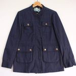 Draper James  Women's Field Jacket Blue Cargo Utility Full Zip Size XS Photo 0