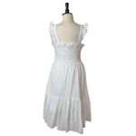 Eloquii Midi Dress Smocked Top Ruffle Sleeve Tier Hem Women’s Plus Size 22/24 Photo 3