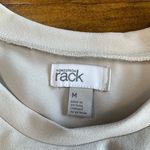 Nordstrom  rack Short Sleeve Blouse beige tan NWT w/ defect size M Photo 3