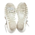 Fly London * Yuke Sandal Womens Size 38 Wedge Strappy Gladiator White Metallic Photo 8