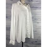 Beach Lunch Lounge Button Front Shirt Womens 3X Long Sleeves Tulip Back Viscose Photo 4