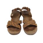 Keen  Skyline Wedge‎ Sandal Brown Fabric Leather Strap Sandals Heels Women's 8.5 Photo 2