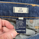 Madewell  Rip & Repair Edition Mid Rise Slim Boyjean Jeans - 26 - Medium Wash Photo 7