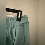 Vintage 1990s Adobe Flats Blue Green High Waisted Pants, Size 7/8 Photo 1