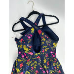 Lands' End Tugless High Neck Swim Dress 12 Long Padded Modest Floral Swimsuit NEW Photo 3