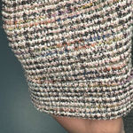 Nanette Lepore Pink‎ Tweed Metallic Open Front Blazer Women’s XL Classic Work Pink Photo 2