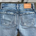 Moussy Vintage Aberdeen Tapered Distressed Denim Jeans in Blue - Size 25 Photo 14