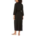 Natori Black Maxi Dress Long Sleeve Wrap Robe with Belt & Pockets Women's Large Photo 6