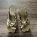 Open Edit  Kaia Knot Gold Platform Sandal 7.5 Women’s Metallic Chunky Heel Photo 2