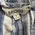 Briggs Blue & White Striped Linen Blend Shorts | Size L Size L Photo 2