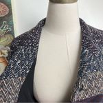 ZARA  Striped Tweed Woven Coat Medium Photo 4