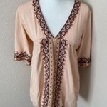 Urban Mango Bohemian embroidered top size women’s XL Orange Photo 0