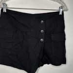 Madewell Cargo Linen Blend Skirt Skort Pockets Black Size 2 NWT Photo 6