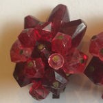 Germany Vintage Pink Red Cluster Beads Clip On Earrings Photo 5