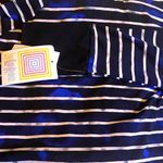LuLaRoe Amber Hoodie Blue Tie Dye Striped NWT Size Small Photo 8