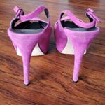 Giuseppe Zanotti  Fuschia Edgy Feminine Barbiecore Slingback Suede Pumps 36.5 Photo 4