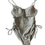 Time & Tru NWOT Zebra Jacquard One Piece Swimsuit Photo 2