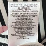 Bobeau  Vertical Stripe Flutter Sleeve Side Tie Top Black and Ivory‎ Size 3X Photo 13