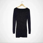 EXPRESS  Black Glitter Sweater Dress Size Medium Photo 5