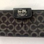 Coach Madison Op Art Wallet Black/Pink Slim Horse & Carriage Photo 0