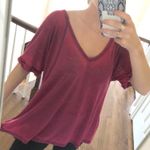 Free People Fushia Flowy Tee  Photo 0