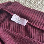 Kaileigh  Maroon Ribbed Knit Top Photo 1