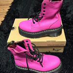 Dr. Martens  31295 pink leather platform zipper lace up boots booties shoes 7 new Photo 0