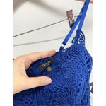 Guess  Dress Size 4 Blue Lace Strappy V Neck‎ Sleeveless NEW Photo 5