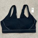 Aerie NWT  OFFLINE By Goals Pop Stitch Sports Bra Black Yoga Exercise Gym Size M Photo 2