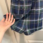 Francesca's Collections Blue Plaid Romper Size M Photo 2